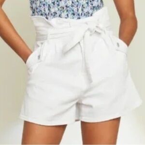 VERONICA BEARD- Nori Updated Paperbag Waist Shorts Denim Summer Casual